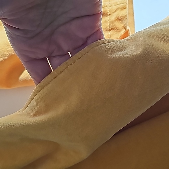 Yellow velvet double breasted coat size xxl - Picture 3 of 5